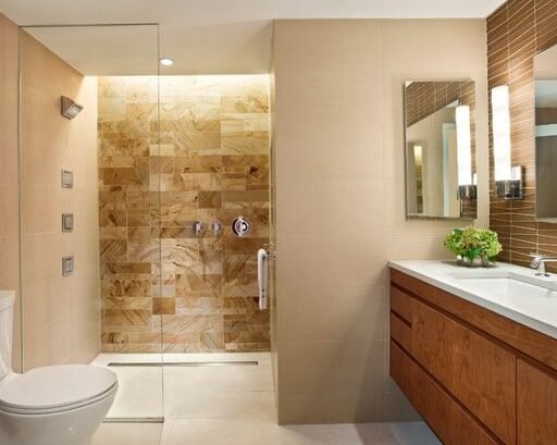 Beige bath with brown: how to decorate with style and elegance